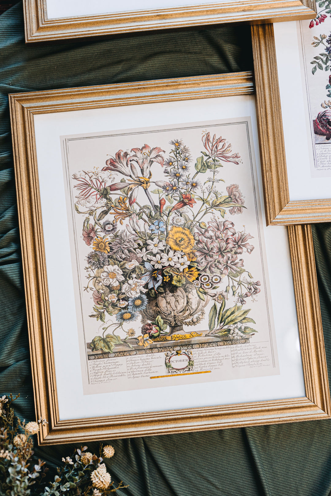 Vintage Floral December Art