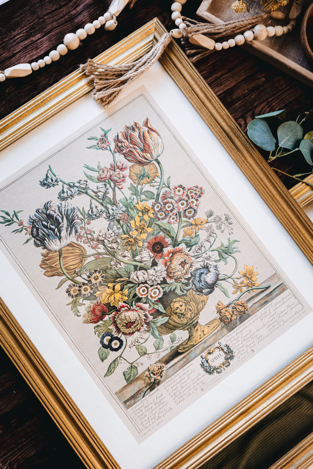 Vintage Floral April Art