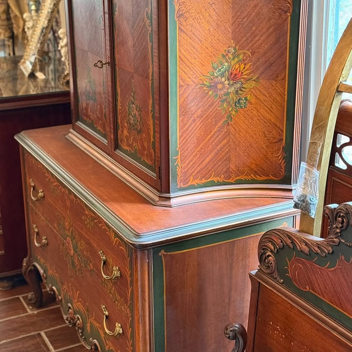 Adam's Style Hand Painted Decorated Chest on Chest