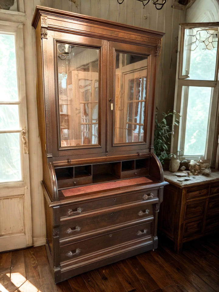 Victorian Roll Top Secretary