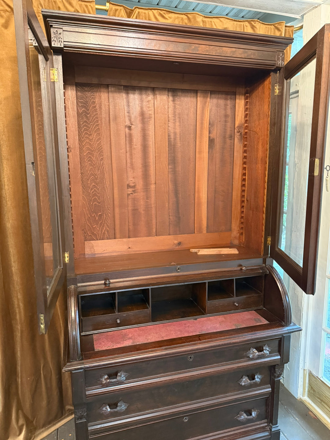 Victorian Roll Top Secretary