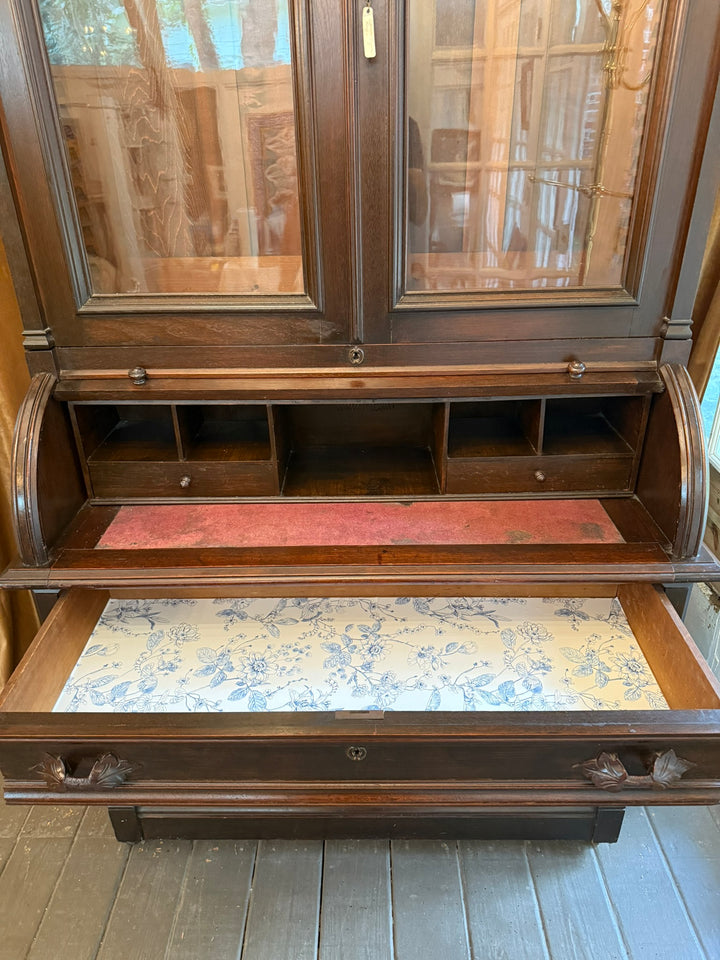 Victorian Roll Top Secretary