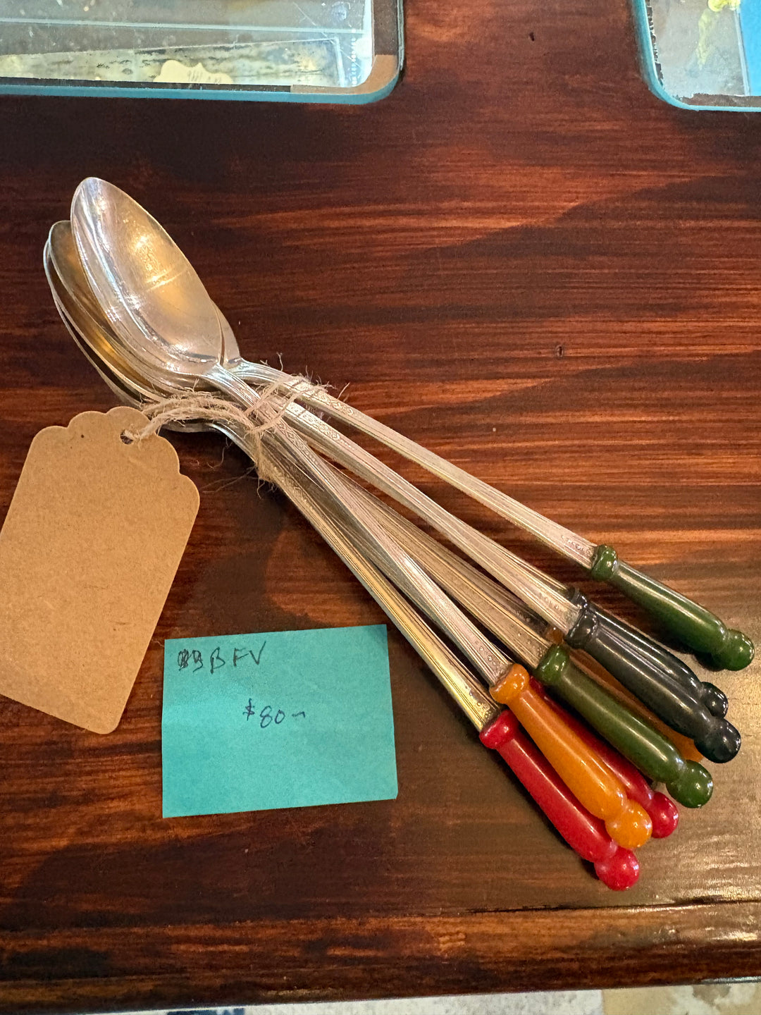 (8) Piece Spoons with Bakelite Handles
