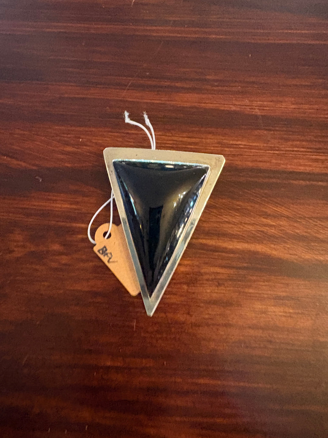 Black Onyx & Sterling  Brooch Taxco