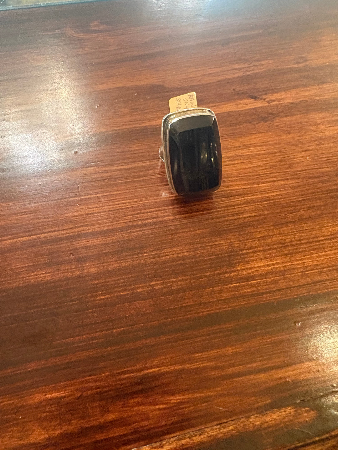 Rainbow Onyx and Sterling Ring Size 8