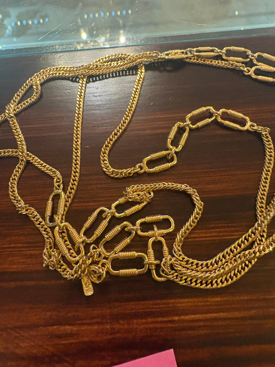 VTG Monet Gold Tone 52" Necklace