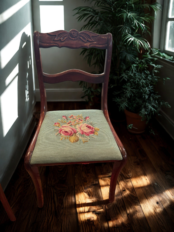 Needlepoint Mahogany Chair